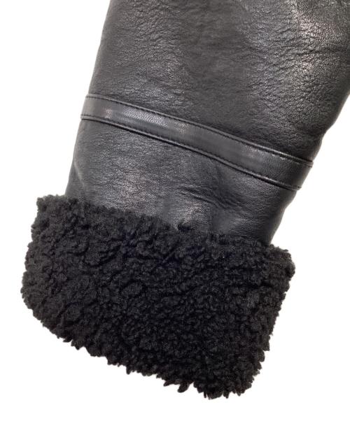 X-GIRL（エックスガール）X-GIRL (エックスガール) CROPPED FAUX MOUTON RIDER'S JACKET ブラック サイズ:Sの古着・服飾アイテム