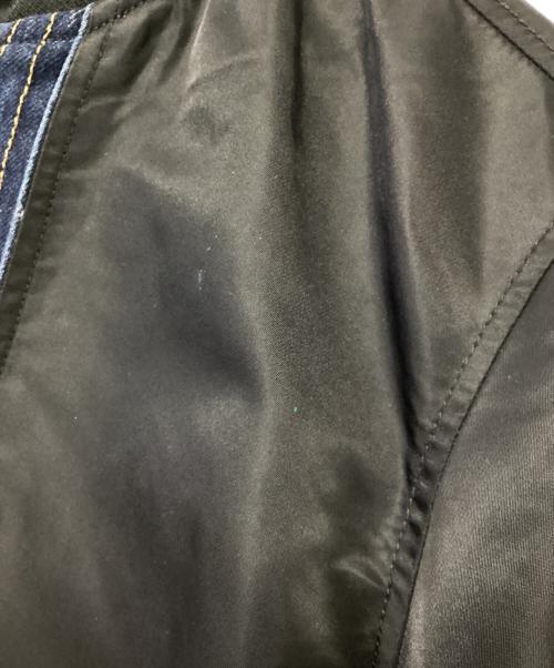 DIESEL（ディーゼル）DIESEL (ディーゼル) デニム切替MA-1ジャケット ブラック×ブルー サイズ:Sの古着・服飾アイテム