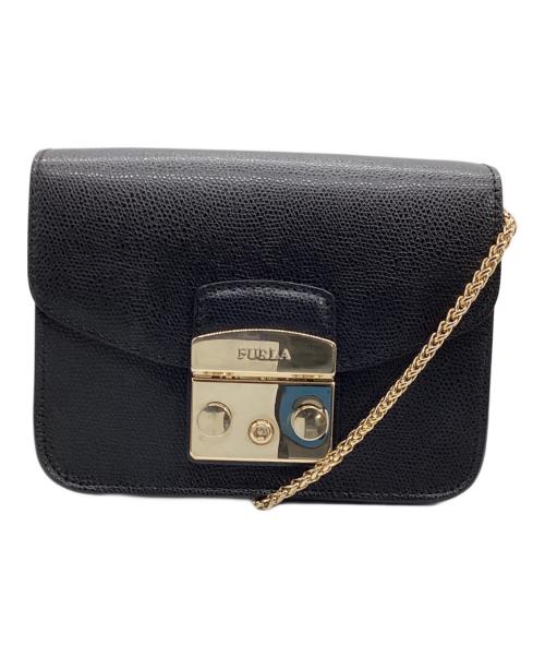 FURLA（フルラ）FURLA (フルラ) チェーンショルダーバッグ ブラックの古着・服飾アイテム