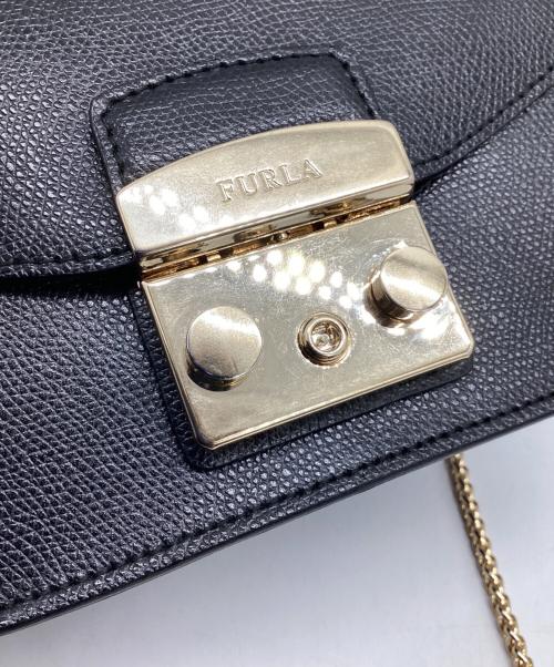 FURLA（フルラ）FURLA (フルラ) チェーンショルダーバッグ ブラックの古着・服飾アイテム