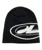 stussyステューシー）の古着「ニット帽」｜ブラック
