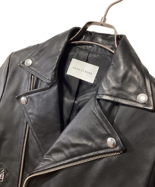 Adam et Rope（アダム エ ロペ）Adam et Rope (アダム エ ロペ) ダブルライダースジャケット ブラック サイズ:36の古着・服飾アイテム