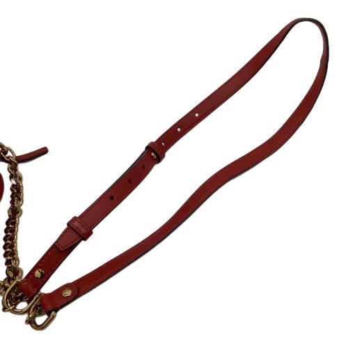 TORY BURCH（トリーバーチ）TORY BURCH (トリーバーチ) キラシェブロンカメラバッグ レッド×ピンクの古着・服飾アイテム