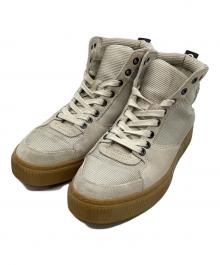 DIESEL（ディーゼル）の古着「ミドカットスニーカー」｜アイボリー