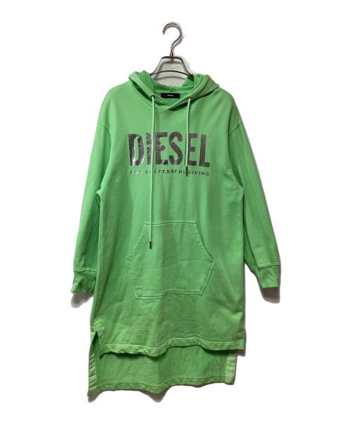DIESEL（ディーゼル）DIESEL (ディーゼル) 長袖ワンピース グリーン サイズ:XXSの古着・服飾アイテム