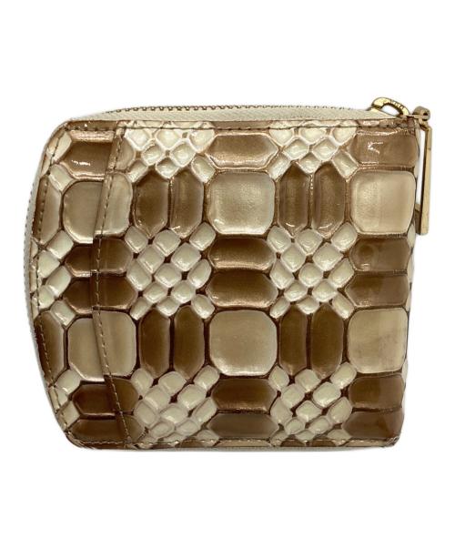 HER SCHEDULE（ハースケジュール）HER SCHEDULE (ハースケジュール) ラウンドジップウォレット ベージュの古着・服飾アイテム