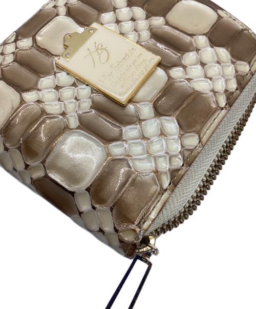 HER SCHEDULE（ハースケジュール）HER SCHEDULE (ハースケジュール) ラウンドジップウォレット ベージュの古着・服飾アイテム