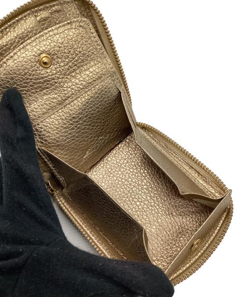 HER SCHEDULE（ハースケジュール）HER SCHEDULE (ハースケジュール) ラウンドジップウォレット ベージュの古着・服飾アイテム