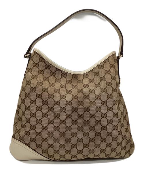 GUCCI（グッチ）GUCCI (グッチ) ワンショルダーバッグ ベージュ×アイボリーの古着・服飾アイテム
