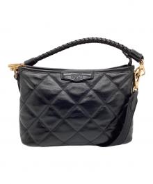 COCOCELUX GOLD（ココセリュックスゴールド）の古着「キルティングショルダーバッグ」｜ブラック