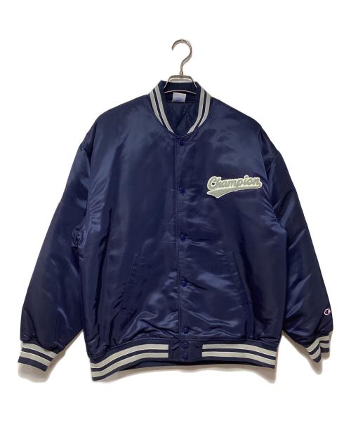 Champion（チャンピオン）Champion (チャンピオン) ベースボールジャケット ネイビー サイズ:LARGEの古着・服飾アイテム