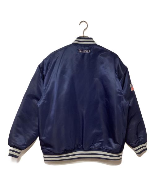 Champion（チャンピオン）Champion (チャンピオン) ベースボールジャケット ネイビー サイズ:LARGEの古着・服飾アイテム