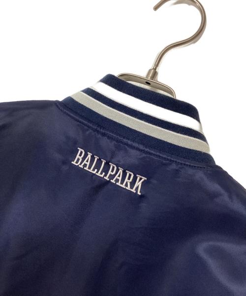 Champion（チャンピオン）Champion (チャンピオン) ベースボールジャケット ネイビー サイズ:LARGEの古着・服飾アイテム