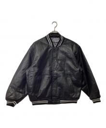 CLUB MALT'S（クラブモルツ）の古着「オールレザースタジャン」｜ブラック