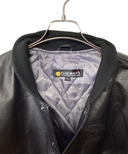 CLUB MALT'S（クラブモルツ）CLUB MALT'S (クラブモルツ) オールレザースタジャン ブラック サイズ:LLの古着・服飾アイテム