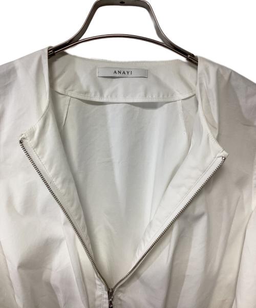 ANAYI（アナイ）ANAYI (アナイ) フリルブルゾン ホワイト サイズ:34の古着・服飾アイテム