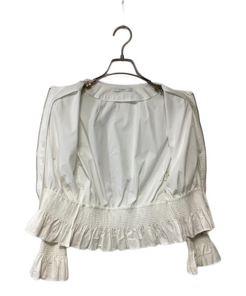ANAYI（アナイ）ANAYI (アナイ) フリルブルゾン ホワイト サイズ:34の古着・服飾アイテム