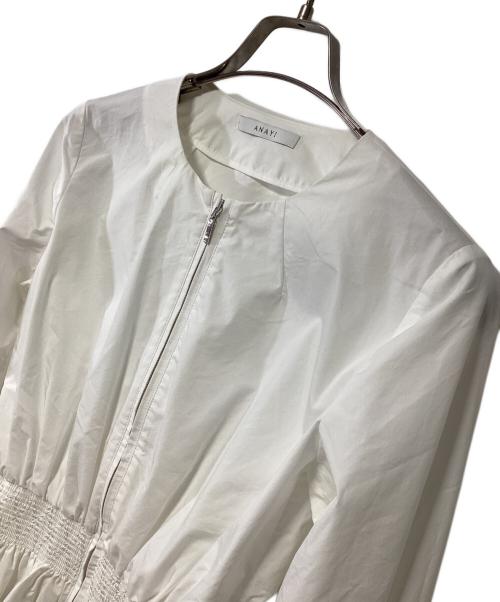 ANAYI（アナイ）ANAYI (アナイ) フリルブルゾン ホワイト サイズ:34の古着・服飾アイテム