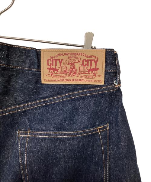 BAPE BY A BATHING APE（ベイプバイアベイシングエイプ）BAPE BY A BATHING APE (ベイプバイアベイシングエイプ) ハーフデニムパンツ インディゴ サイズ:Lの古着・服飾アイテム