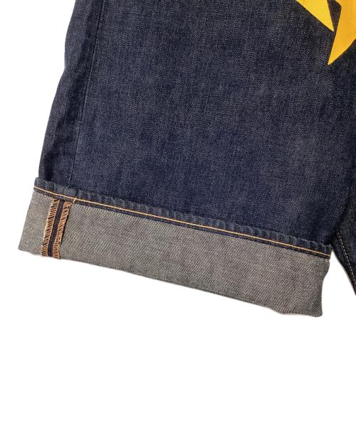 BAPE BY A BATHING APE（ベイプバイアベイシングエイプ）BAPE BY A BATHING APE (ベイプバイアベイシングエイプ) ハーフデニムパンツ インディゴ サイズ:Lの古着・服飾アイテム