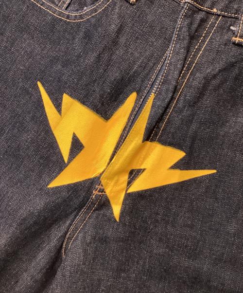 BAPE BY A BATHING APE（ベイプバイアベイシングエイプ）BAPE BY A BATHING APE (ベイプバイアベイシングエイプ) ハーフデニムパンツ インディゴ サイズ:Lの古着・服飾アイテム