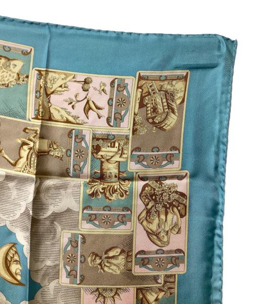 Christian Dior（クリスチャン ディオール）Christian Dior (クリスチャン ディオール) スカーフ スカイブルー×ブラウンの古着・服飾アイテム