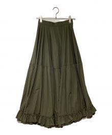 Sov.（ソブ）の古着「サマーブロードマキシスカート」｜オリーブ