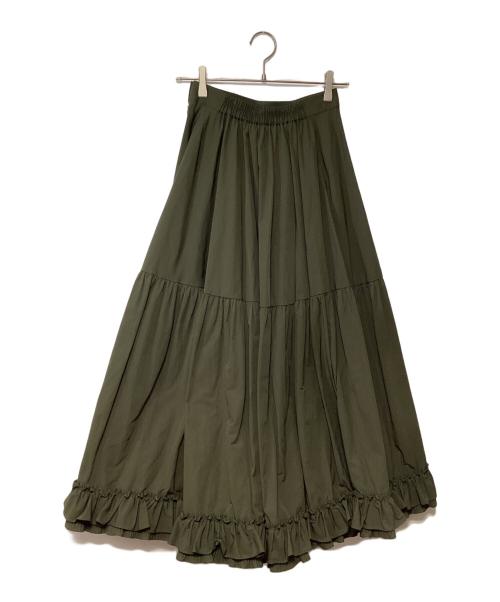 Sov.（ソブ）Sov. (ソブ) サマーブロードマキシスカート オリーブ サイズ:36の古着・服飾アイテム