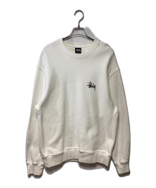 stussy（ステューシー）stussy (ステューシー) スウェット ホワイト サイズ:LARGEの古着・服飾アイテム