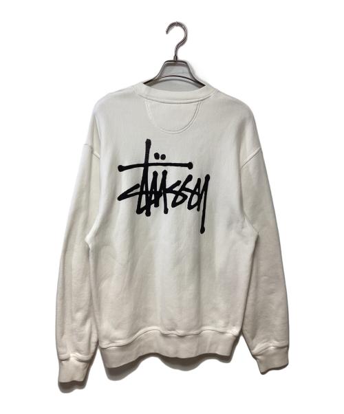 stussy（ステューシー）stussy (ステューシー) スウェット ホワイト サイズ:LARGEの古着・服飾アイテム