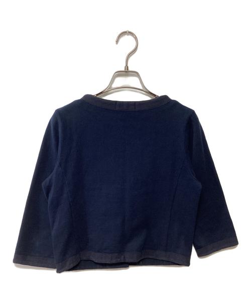 BURBERRY BLUE LABEL（バーバリー ブルー レーベル）BURBERRY BLUE LABEL (バーバリー ブルー レーベル) ノーカラージャケット ネイビー サイズ:38の古着・服飾アイテム