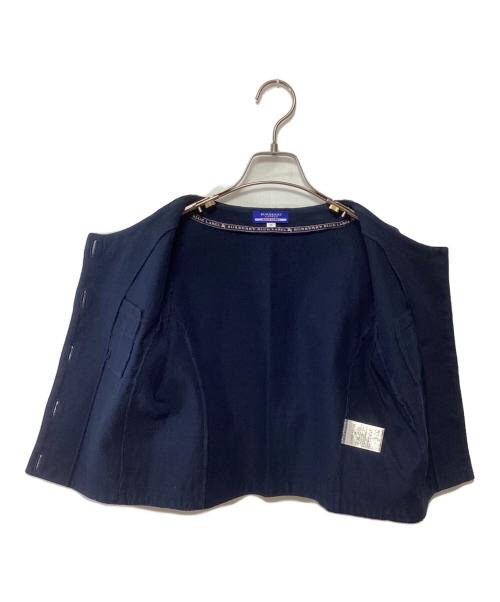 BURBERRY BLUE LABEL（バーバリー ブルー レーベル）BURBERRY BLUE LABEL (バーバリー ブルー レーベル) ノーカラージャケット ネイビー サイズ:38の古着・服飾アイテム
