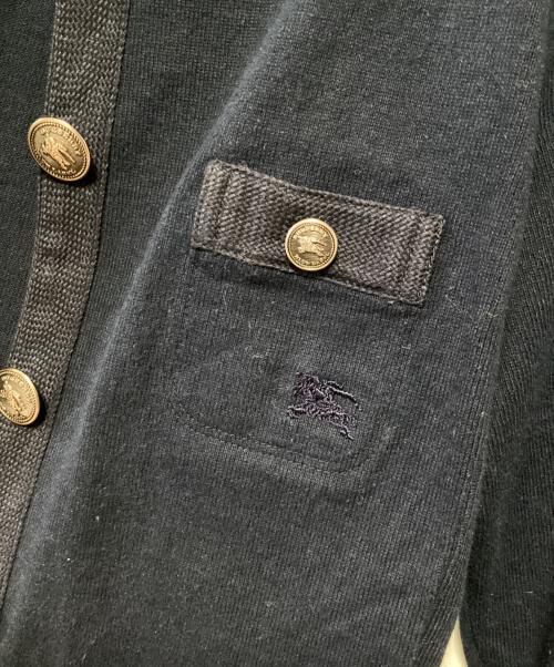 BURBERRY BLUE LABEL（バーバリー ブルー レーベル）BURBERRY BLUE LABEL (バーバリー ブルー レーベル) ノーカラージャケット ネイビー サイズ:38の古着・服飾アイテム