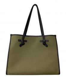 GIANNI CHIARINI（ジャンニ キアリーニ）の古着「トートバッグ」｜オリーブ×ブラック