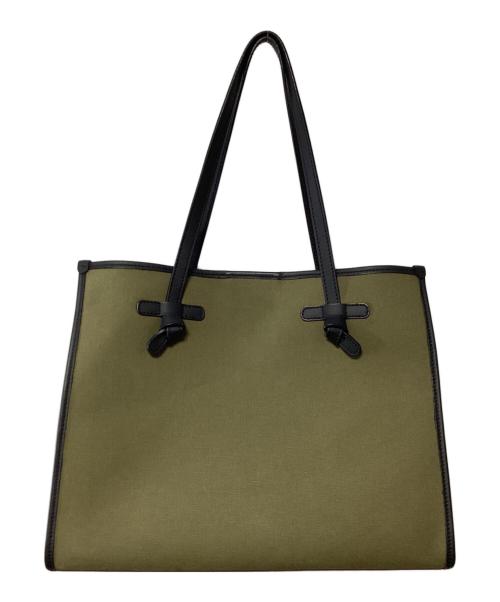 GIANNI CHIARINI（ジャンニ キアリーニ）GIANNI CHIARINI (ジャンニ キアリーニ) トートバッグ オリーブ×ブラックの古着・服飾アイテム