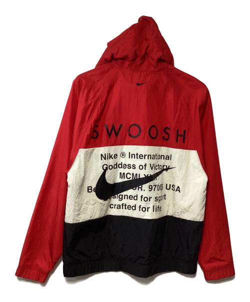 NIKE（ナイキ）NIKE (ナイキ) スウッシュフーディウーブンジャケット レッド×ブラック×オフホワイト サイズ:Sの古着・服飾アイテム