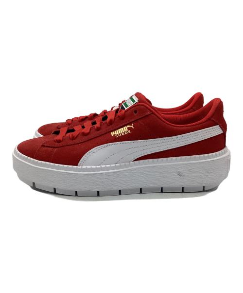 PUMA（プーマ）PUMA (プーマ) PLATFORM TRACE WNS レッド×ホワイト サイズ:25 未使用品の古着・服飾アイテム