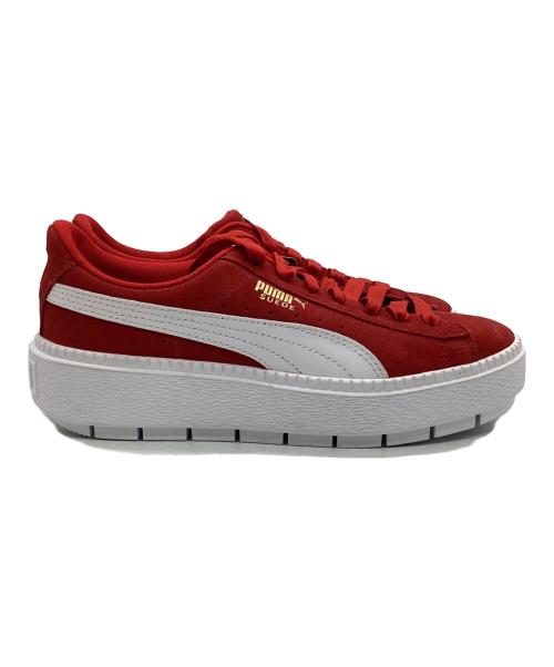 PUMA（プーマ）PUMA (プーマ) PLATFORM TRACE WNS レッド×ホワイト サイズ:25 未使用品の古着・服飾アイテム