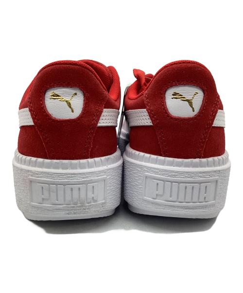 PUMA（プーマ）PUMA (プーマ) PLATFORM TRACE WNS レッド×ホワイト サイズ:25 未使用品の古着・服飾アイテム