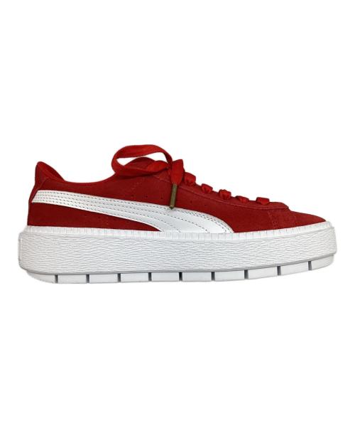 PUMA（プーマ）PUMA (プーマ) PLATFORM TRACE WNS レッド×ホワイト サイズ:25 未使用品の古着・服飾アイテム