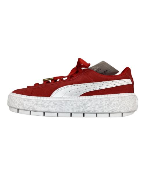 PUMA（プーマ）PUMA (プーマ) PLATFORM TRACE WNS レッド×ホワイト サイズ:25 未使用品の古着・服飾アイテム