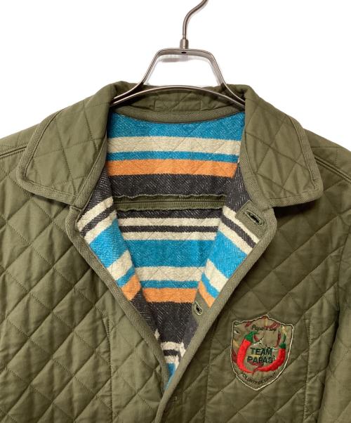 PAPAS&SONS（パパス）PAPAS&SONS (パパス) キルティングジャケット カーキ サイズ:52 LLの古着・服飾アイテム