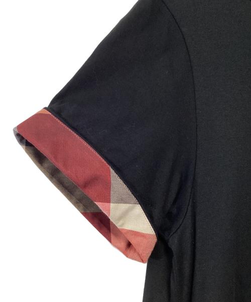 BLUE LABEL CRESTBRIDGE（ブルーレーベルクレストブリッジ）BLUE LABEL CRESTBRIDGE (ブルーレーベルクレストブリッジ) 半袖ワンピース ブラック サイズ:40の古着・服飾アイテム