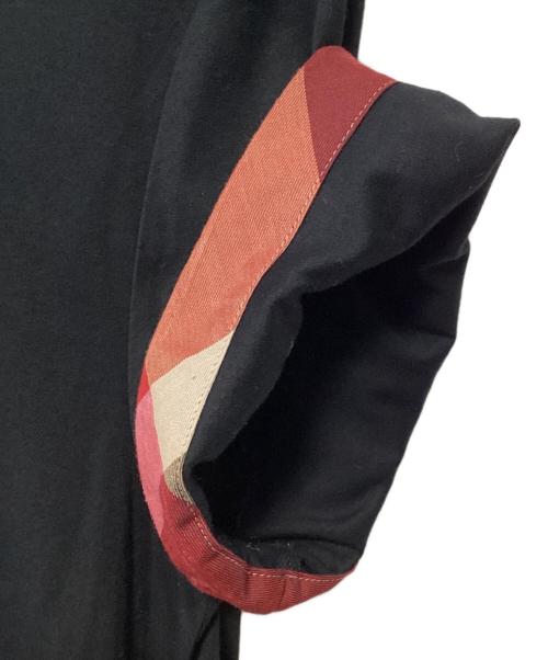 BLUE LABEL CRESTBRIDGE（ブルーレーベルクレストブリッジ）BLUE LABEL CRESTBRIDGE (ブルーレーベルクレストブリッジ) 半袖ワンピース ブラック サイズ:40の古着・服飾アイテム