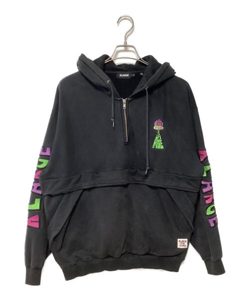X-LARGE（エクストララージ）X-LARGE (エクストララージ) プルオーバーパーカー ブラック サイズ:Lの古着・服飾アイテム