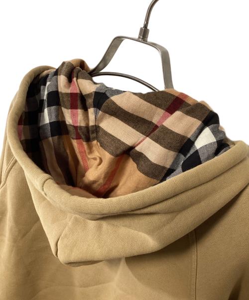 BURBERRY（バーバリー）BURBERRY (バーバリー) Letter Graphic Cotton Blend Zip Hoodie ベージュ サイズ:Sの古着・服飾アイテム