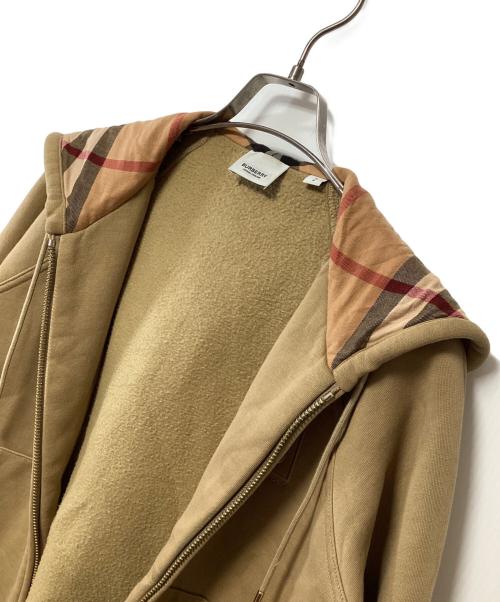 BURBERRY（バーバリー）BURBERRY (バーバリー) Letter Graphic Cotton Blend Zip Hoodie ベージュ サイズ:Sの古着・服飾アイテム