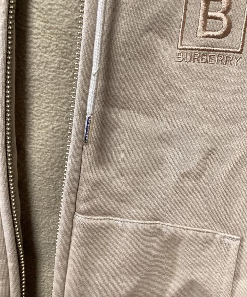 BURBERRY（バーバリー）BURBERRY (バーバリー) Letter Graphic Cotton Blend Zip Hoodie ベージュ サイズ:Sの古着・服飾アイテム
