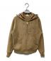 BURBERRY（バーバリー）の古着「Letter Graphic Cotton Blend Zip Hoodie」｜ベージュ