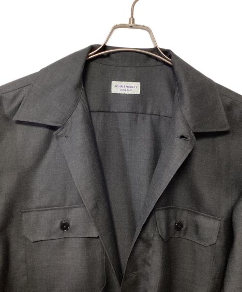 JOHN SMEDLEY（ジョンスメドレー）JOHN SMEDLEY (ジョンスメドレー) オーバーシャツ ブラック サイズ:3(L)の古着・服飾アイテム
